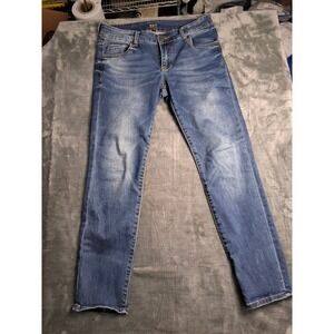 KUT from the Kloth Catherine Boyfriend Jeans Blue Medium Wash Petite 4P Stretch